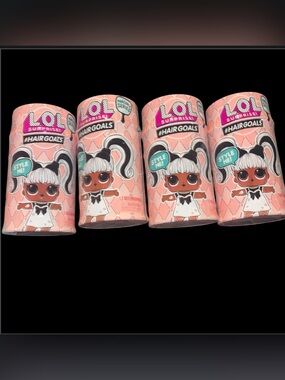 L.O.L. Surprise! Hairgoals Pink Playset Four-Pack with Display